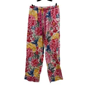 Peter Alexander Floral Pajama Pants Lounge Sleepwear Women's‎ Size S Cotton